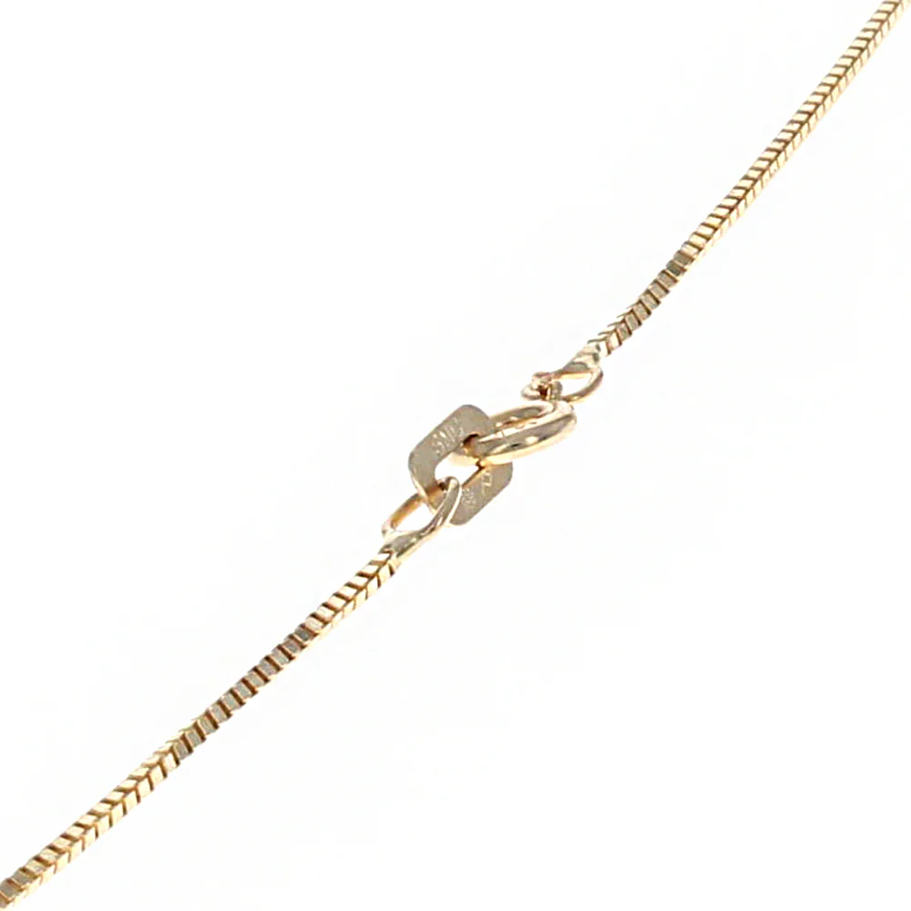 Peridot and Diamond Halo Drop Necklace in Yellow Gold - Image 2