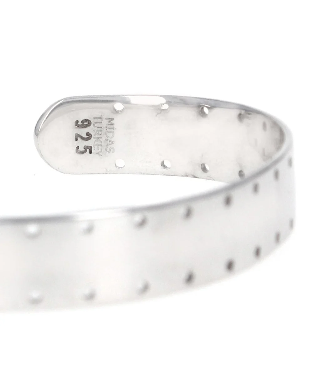 Pierced Edge Sterling Cuff Bracelet - Image 2