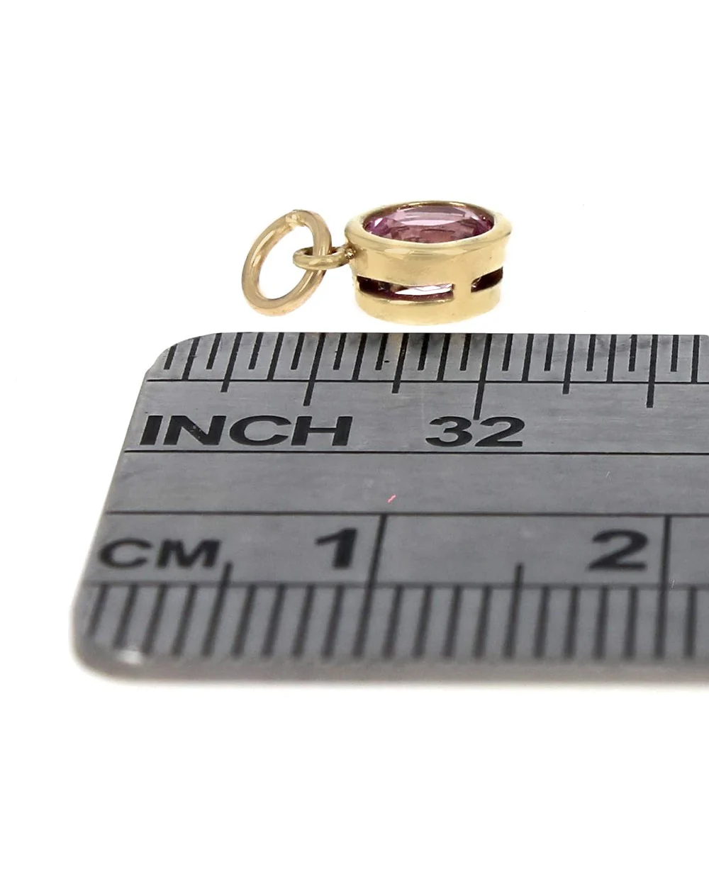 Pink Sapphire Drop Pendant - Image 3