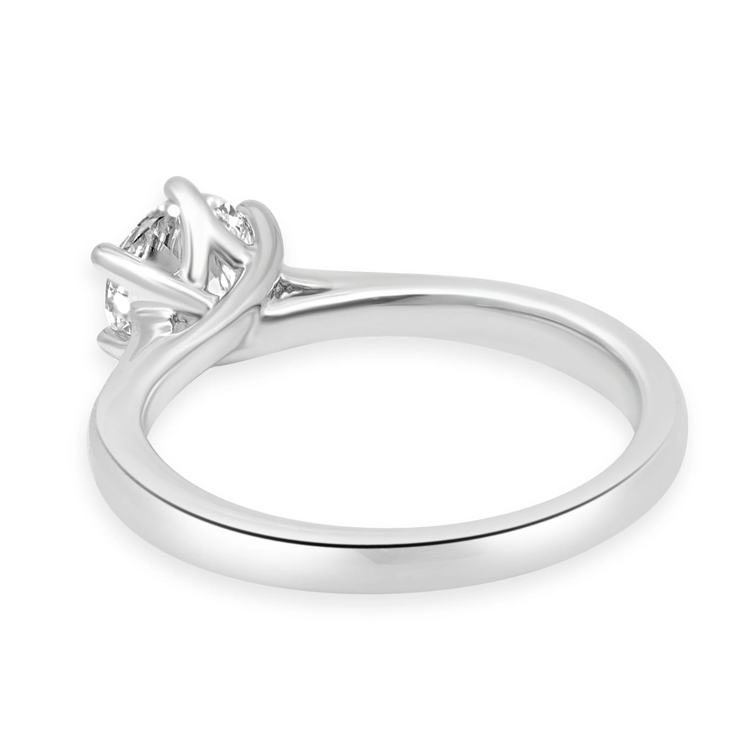 Platinum GIA Certified 6-Prong Set Round Brilliant Cut Diamond Solitaire Engagement Ring - Image 4
