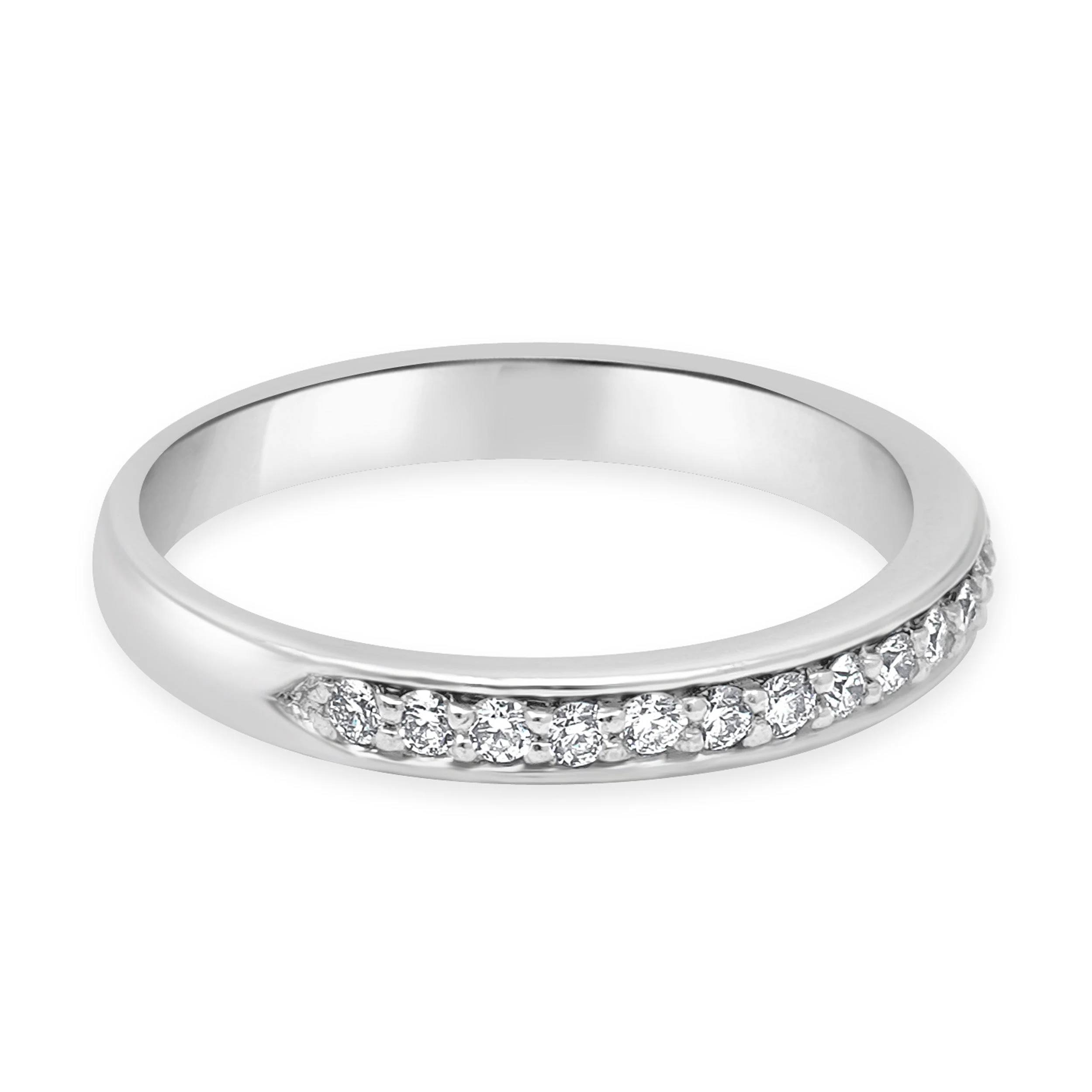 Platinum Half Diamond Band - Image 4