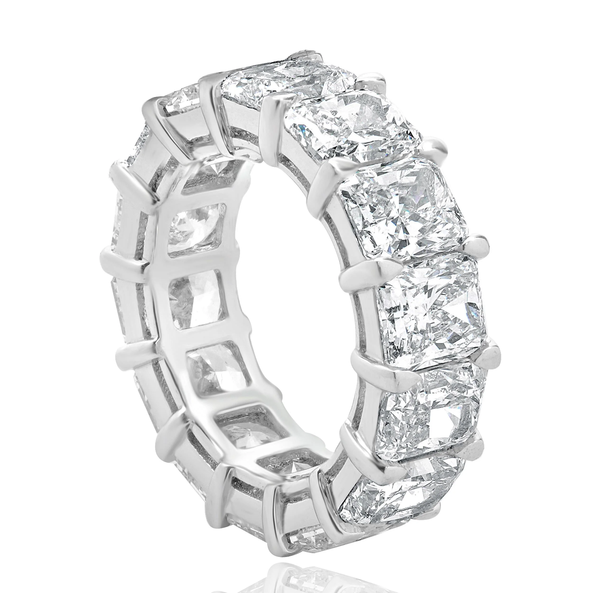 Platinum Radiant Cut Diamond Eternity Band - Image 4