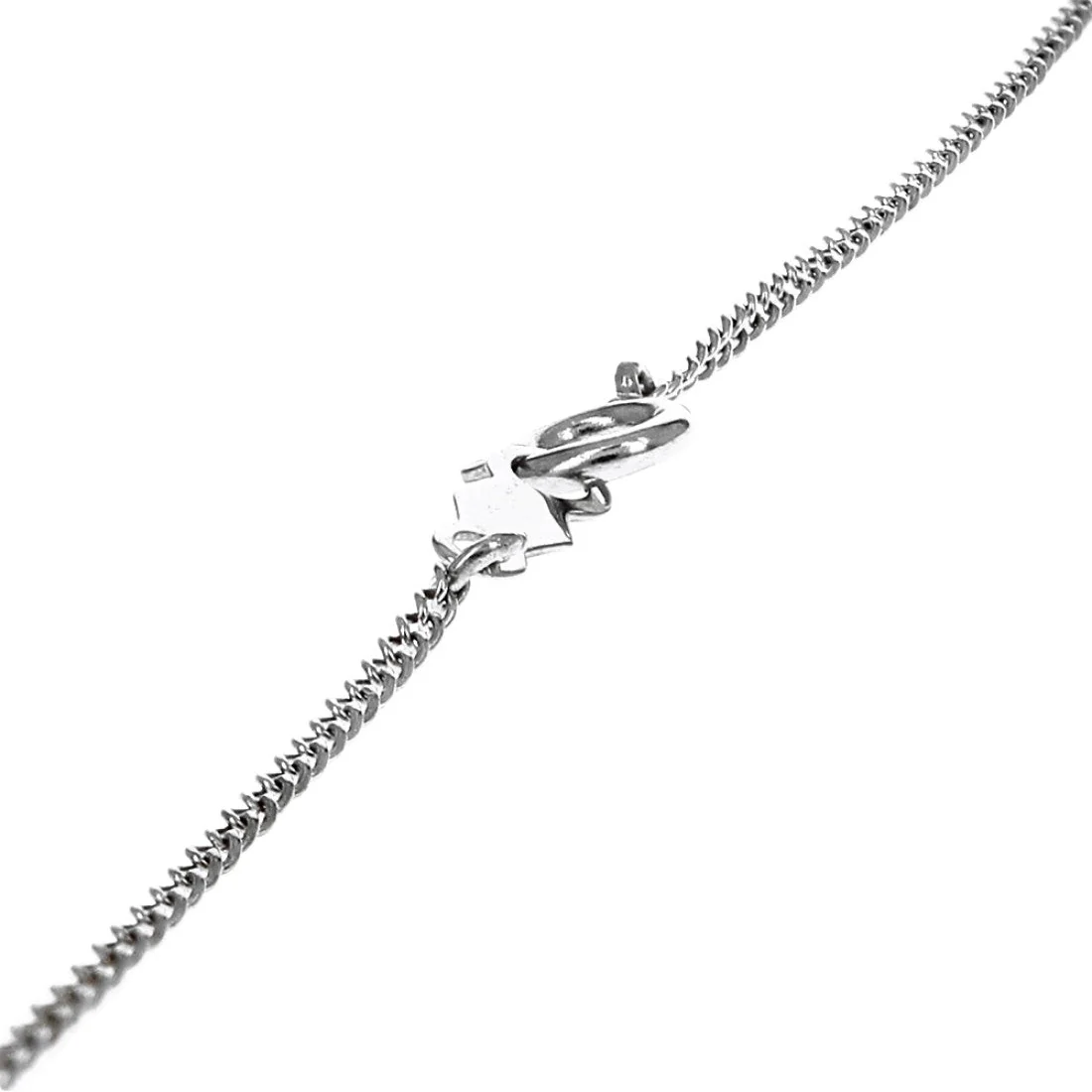 14K White Gold Princess Cut Diamond Halo Drop Necklace - Image 2