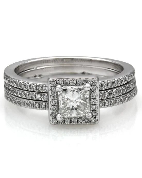 Princess Cut Diamond Solitaire Engagement Ring - Image 2