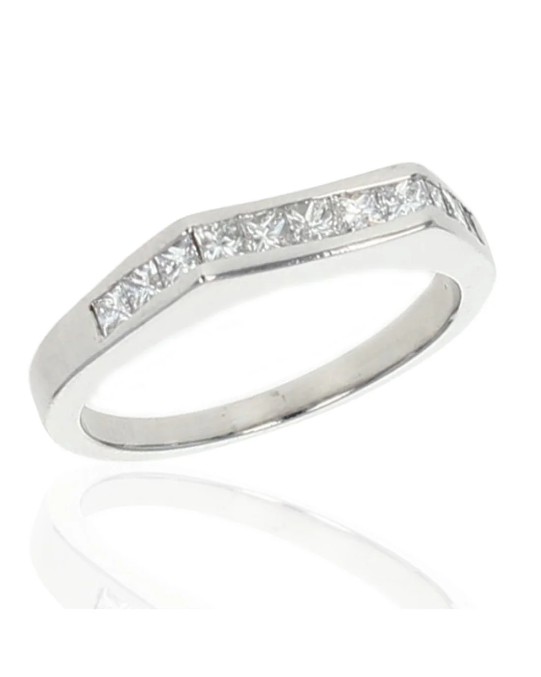 Princess Diamond Guard Band Ring