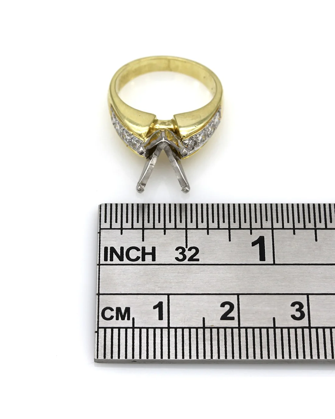 Prong Set Diamond Mounting in Gold - Image 3
