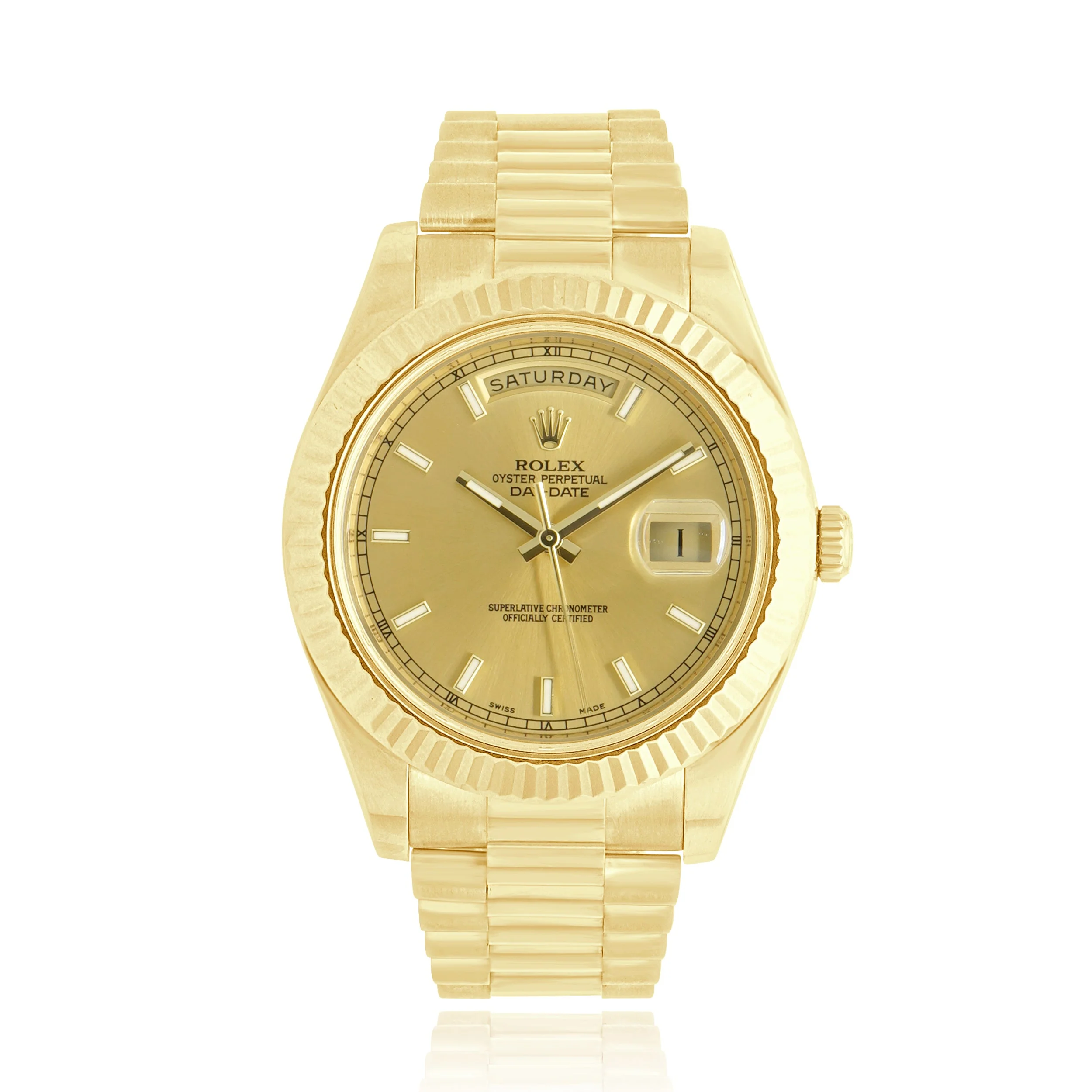 Rolex 18K Yellow Gold Datejust President II 41mm