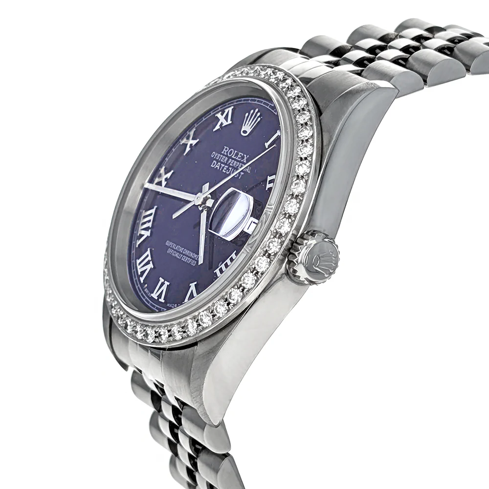 Rolex Datejust 36 Stainless Steel White Gold Diamonds 16220 - Image 3