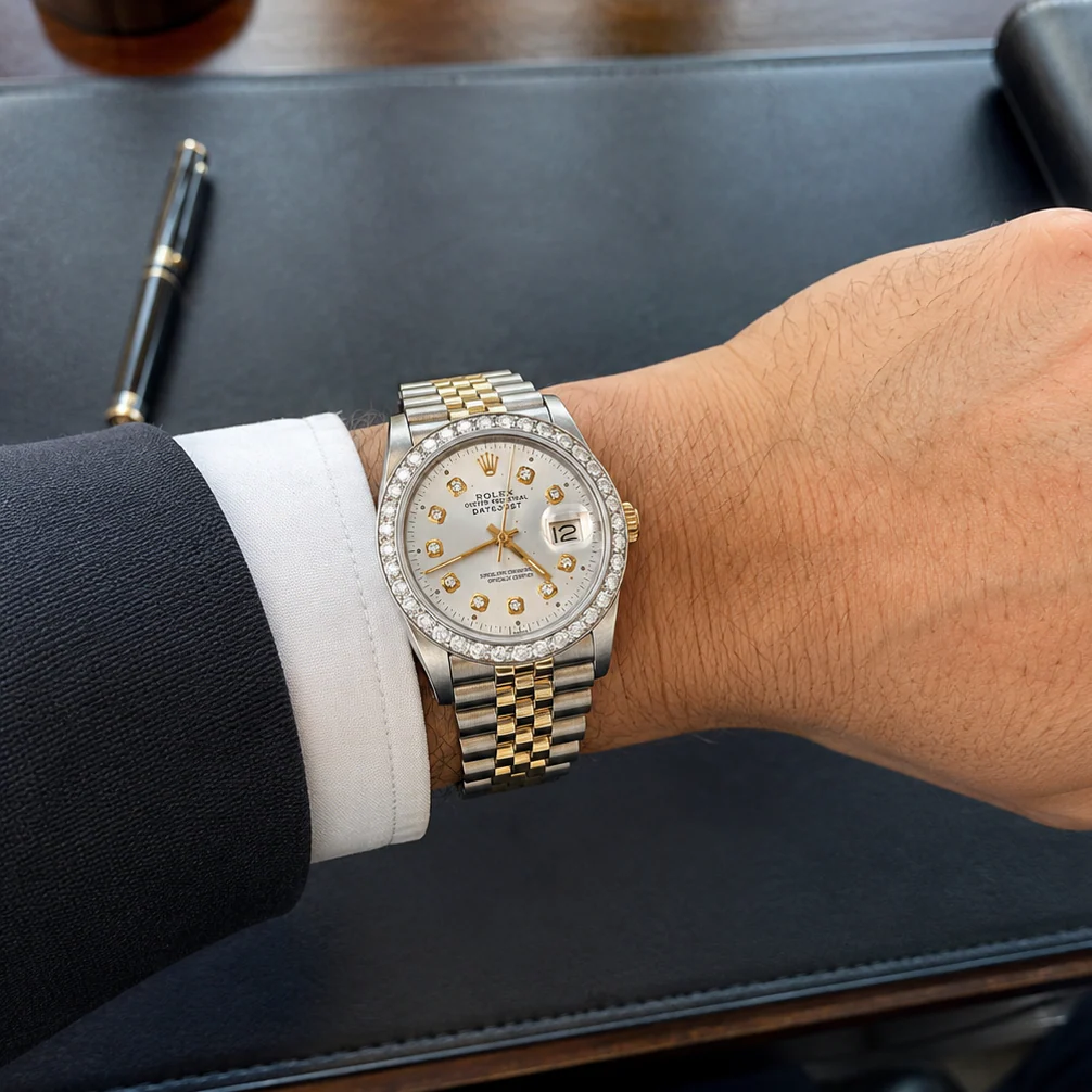 Rolex Datejust 36mm Stainless Steel Yellow Gold 16013 - Image 6