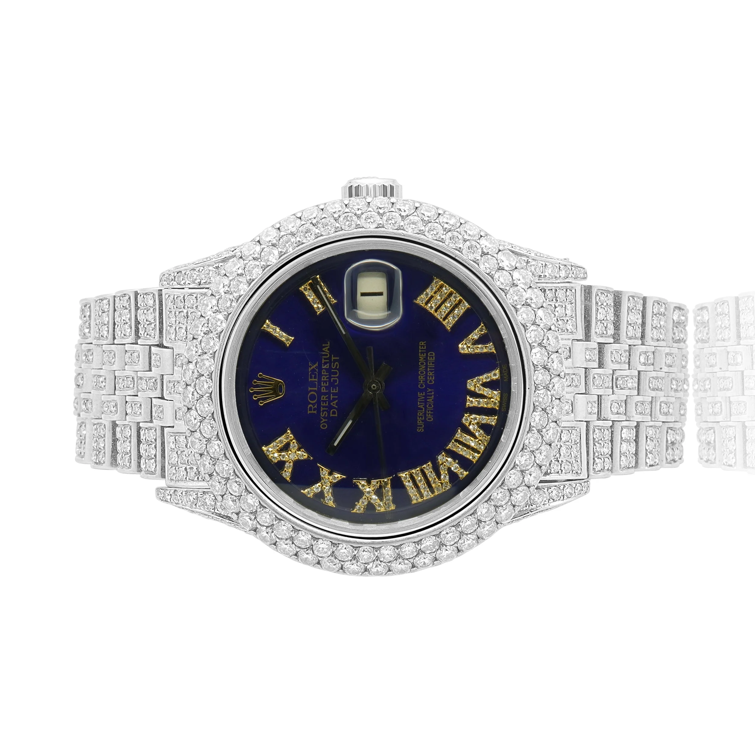 Rolex Stainless Steel Custom Iced Out Datejust 36mm - Image 2