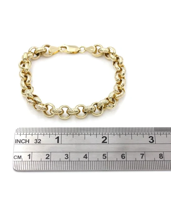 Rolo Chain Bracelet in Gold - Image 3