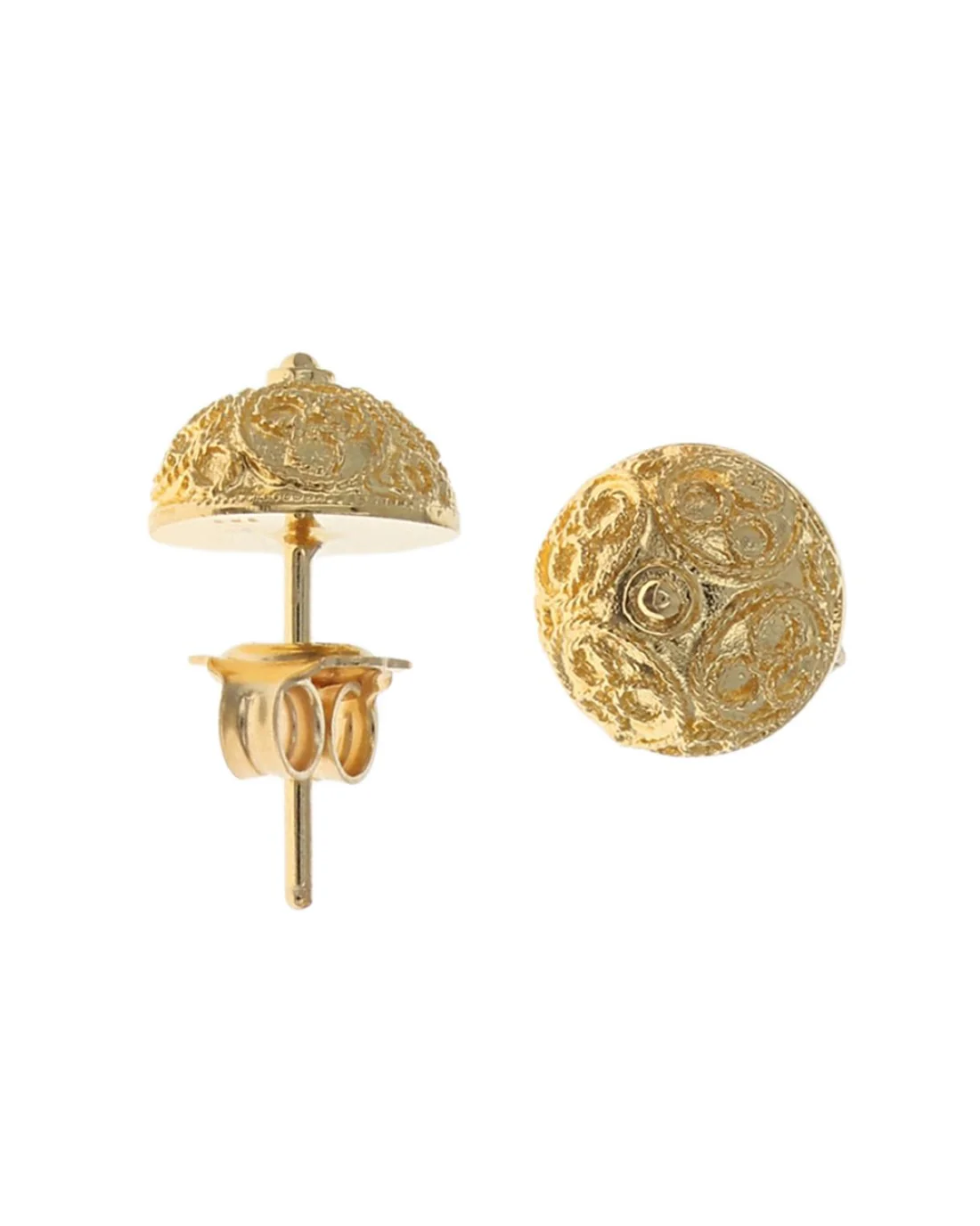 Rope Accent Dome Stud Earrings - Image 2