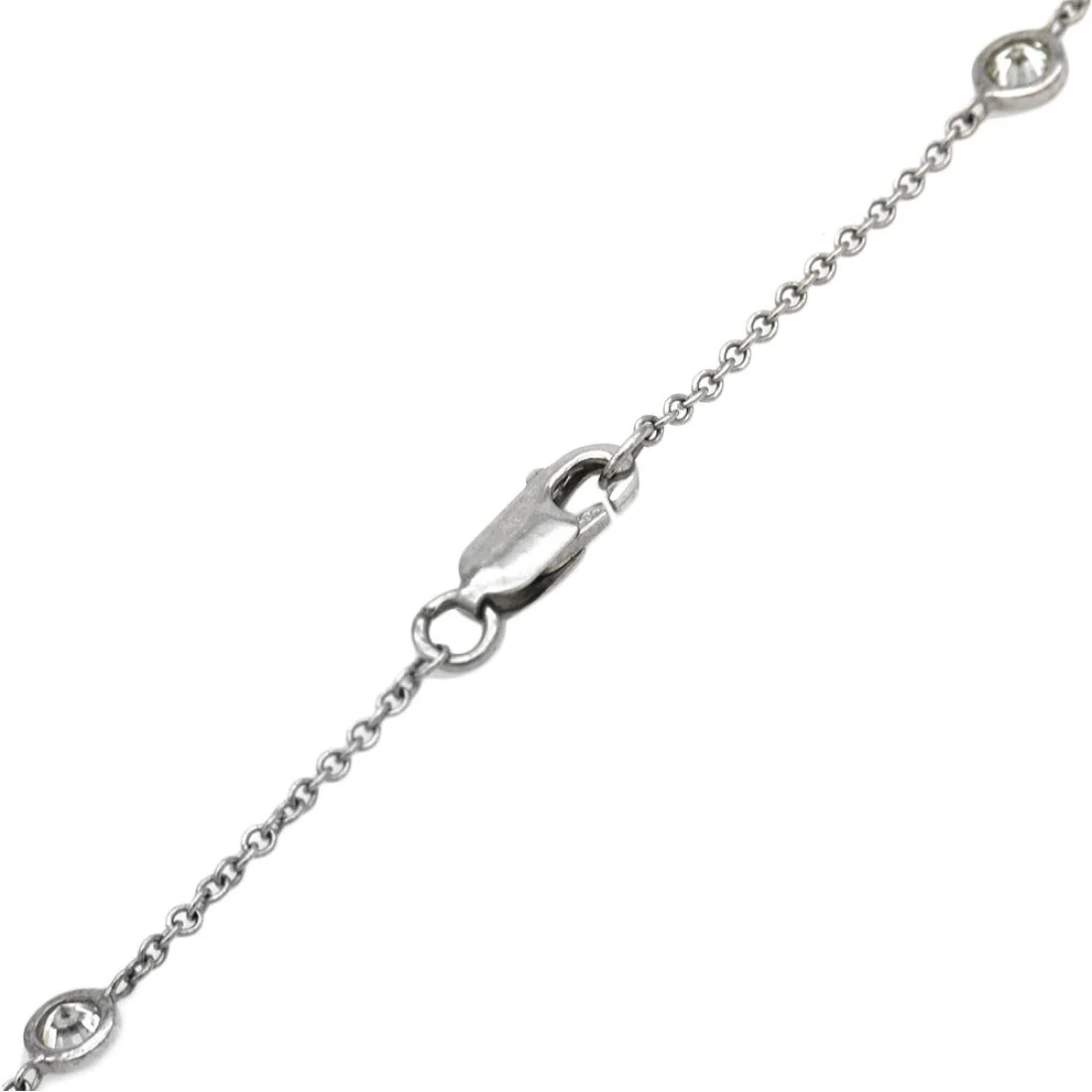 14K White Gold Round Brilliant Cut Diamond Solitaire Necklace - Image 2