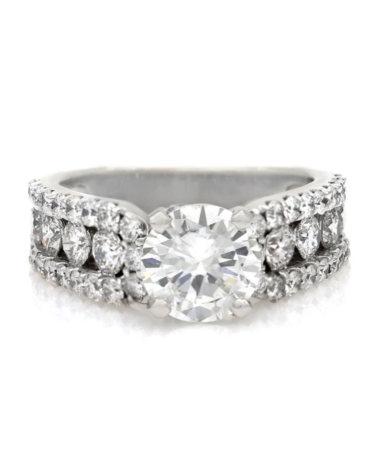 Round Brilliant Cut Diamond Solitaire Ring Engagement Ring - Image 2