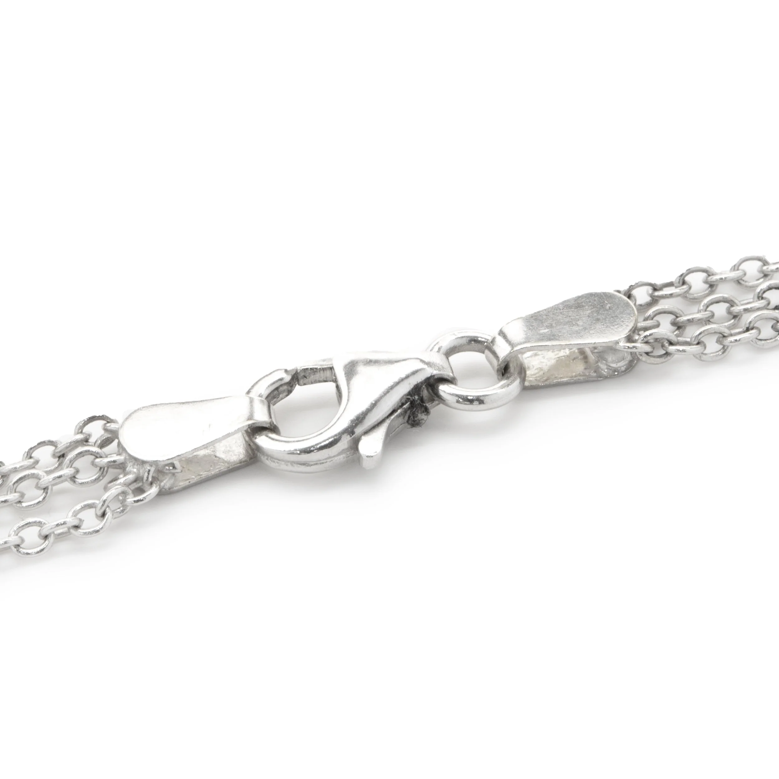 Salavetti 18 Karat White Gold Orange Sapphire and Diamond Star Necklace - Image 4