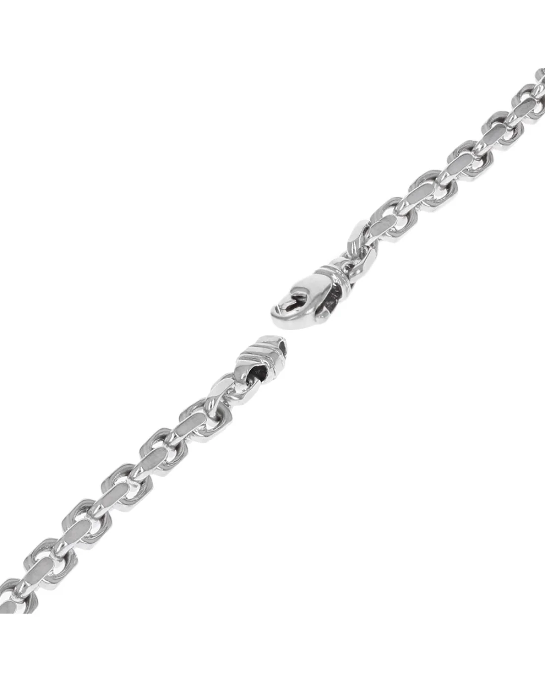 Square Oval Link Chain Bracelet - Image 2