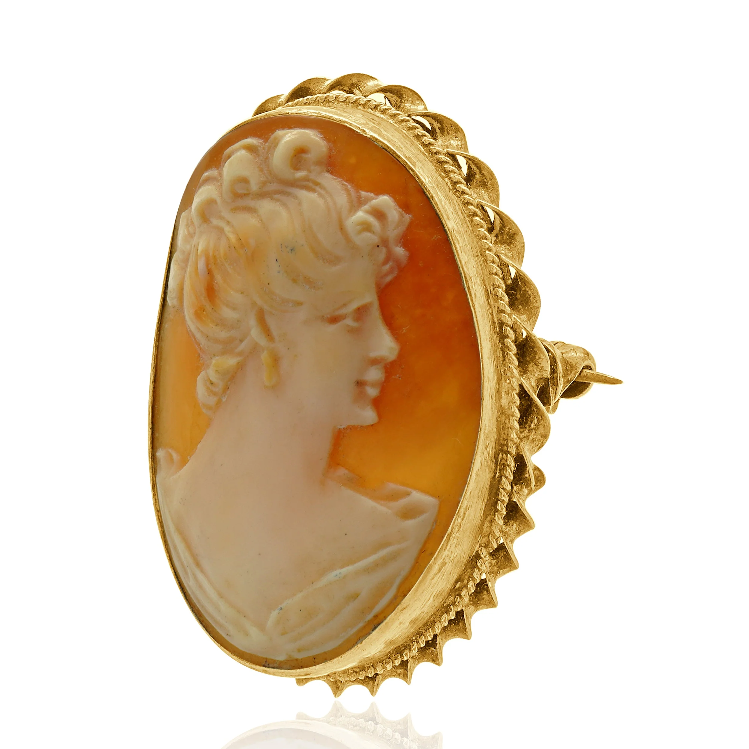 Sterling Silver Vintage Cameo Pin - Image 3