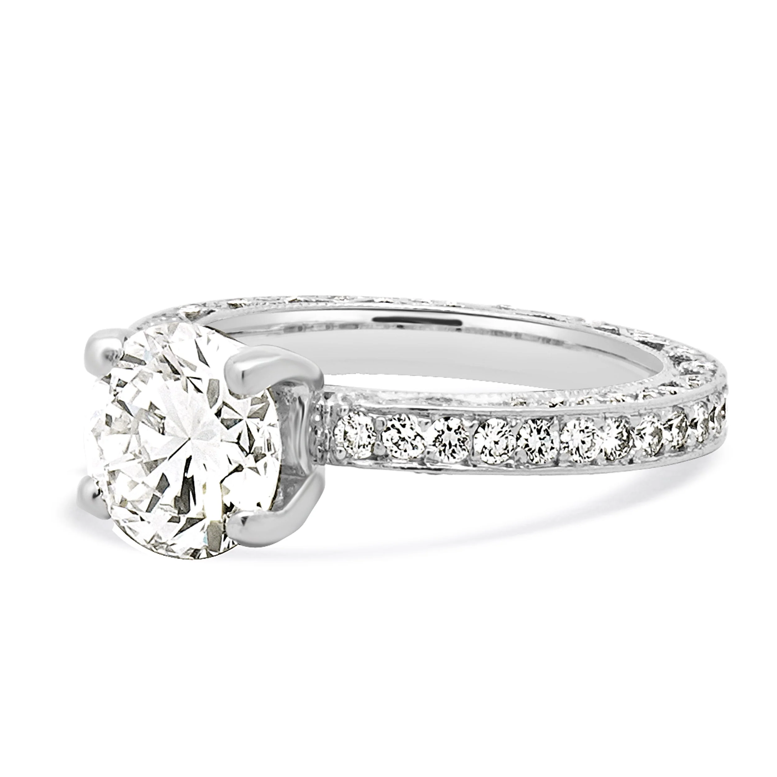 Tacori Platinum Round Brilliant Cut Diamond Engagement Ring - Image 2