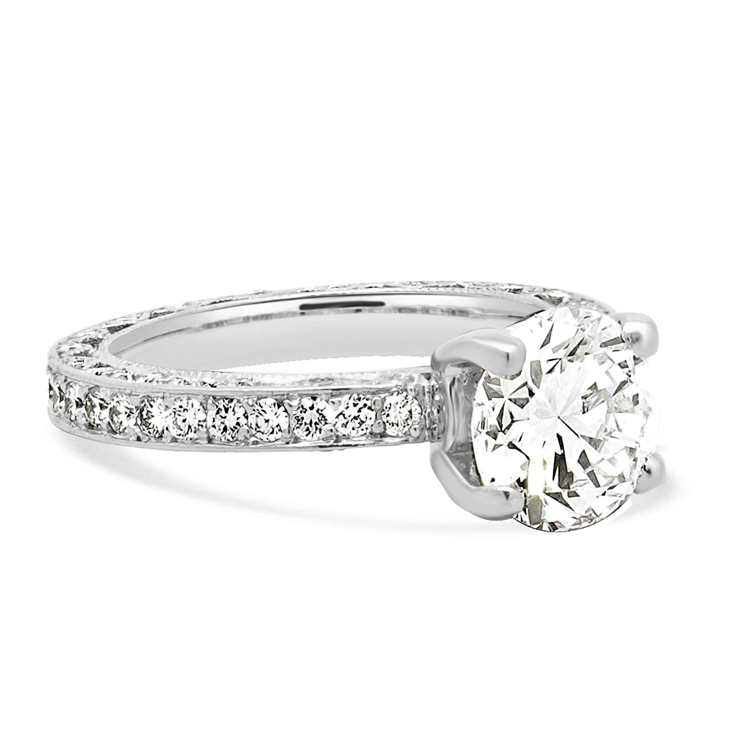 Tacori Platinum Round Brilliant Cut Diamond Engagement Ring - Image 4