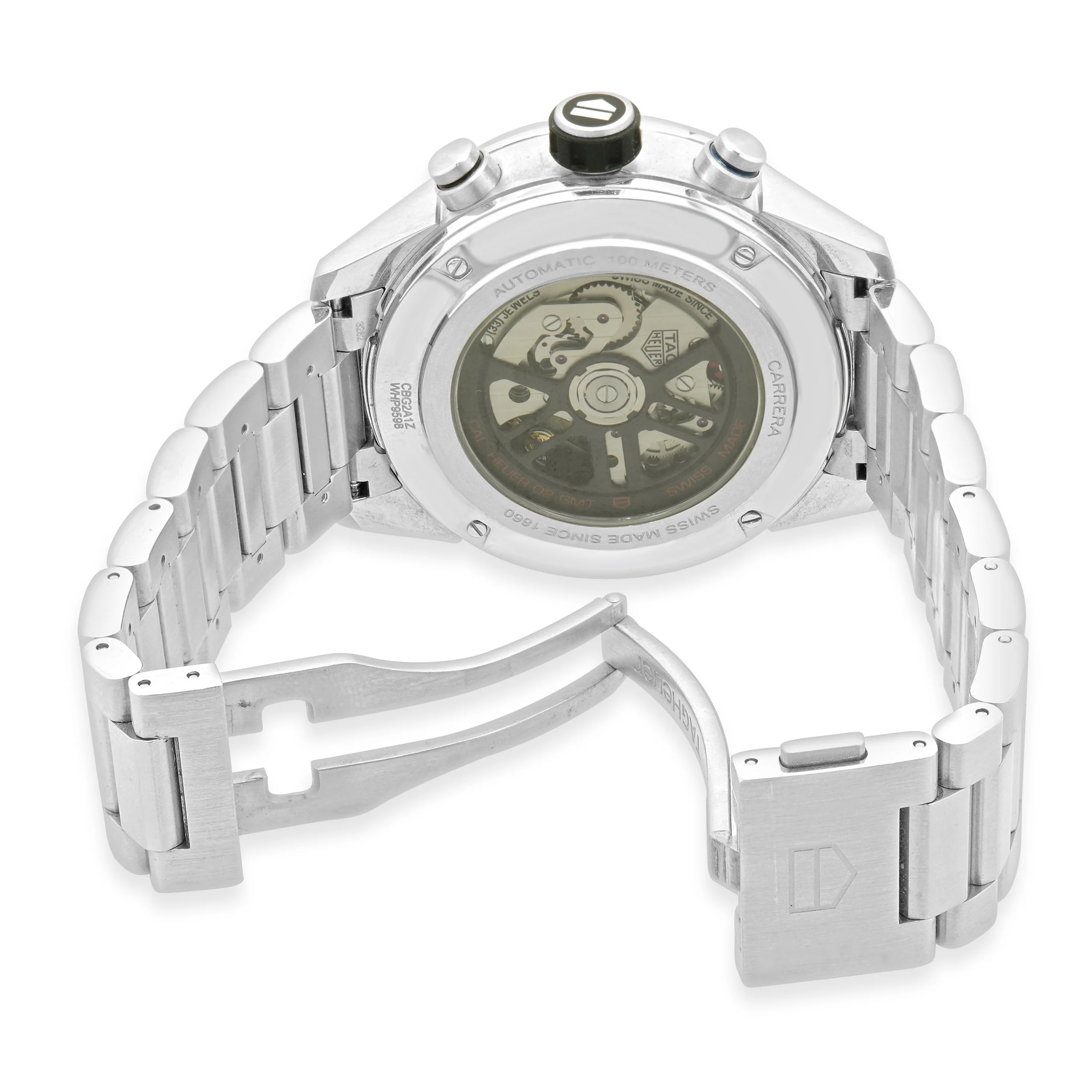 Tag Heuer Stainless Steel Carrera GMT Chronograph - Image 4
