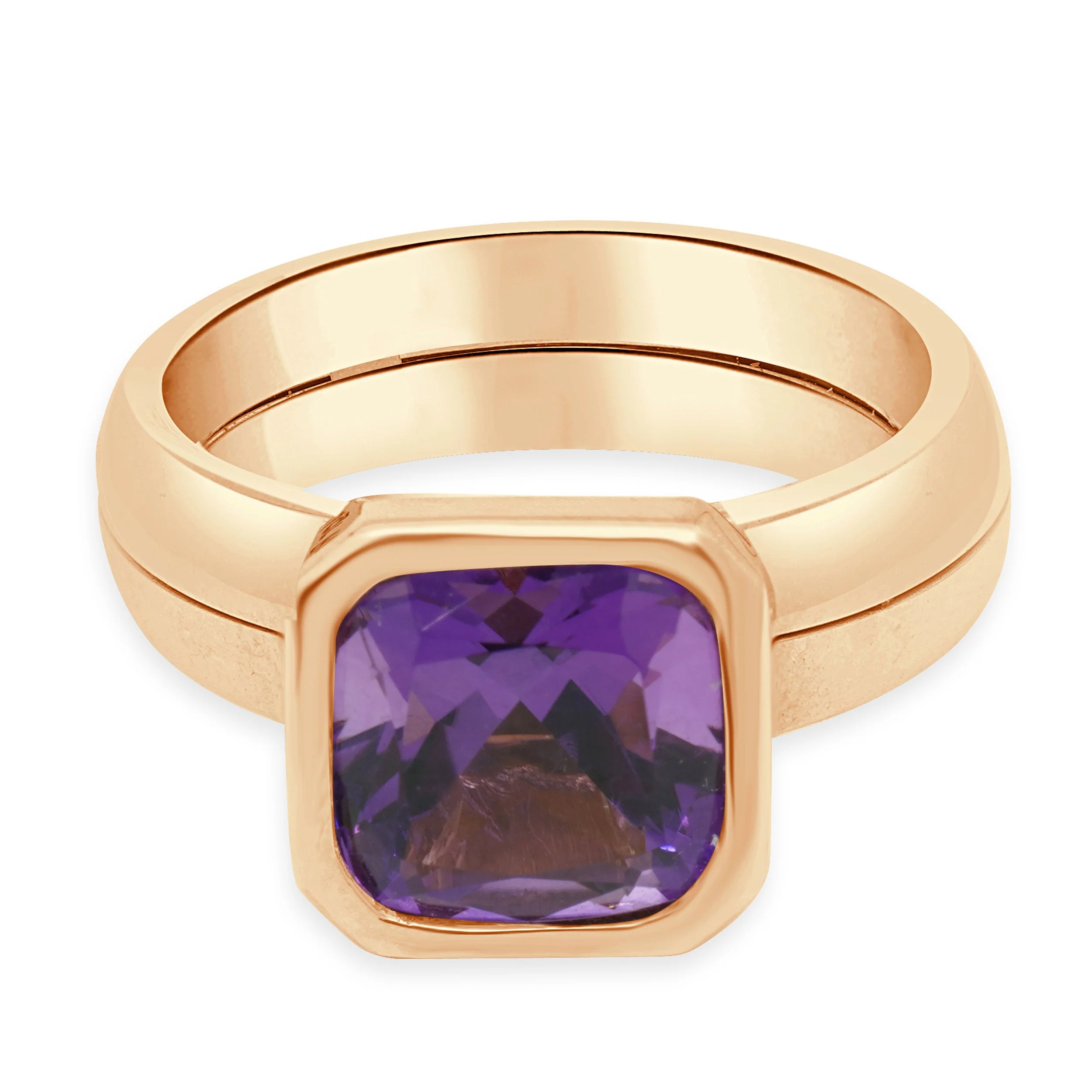 Tammy Kohl 14 Karat Rose Gold Crown Amethyst Ring