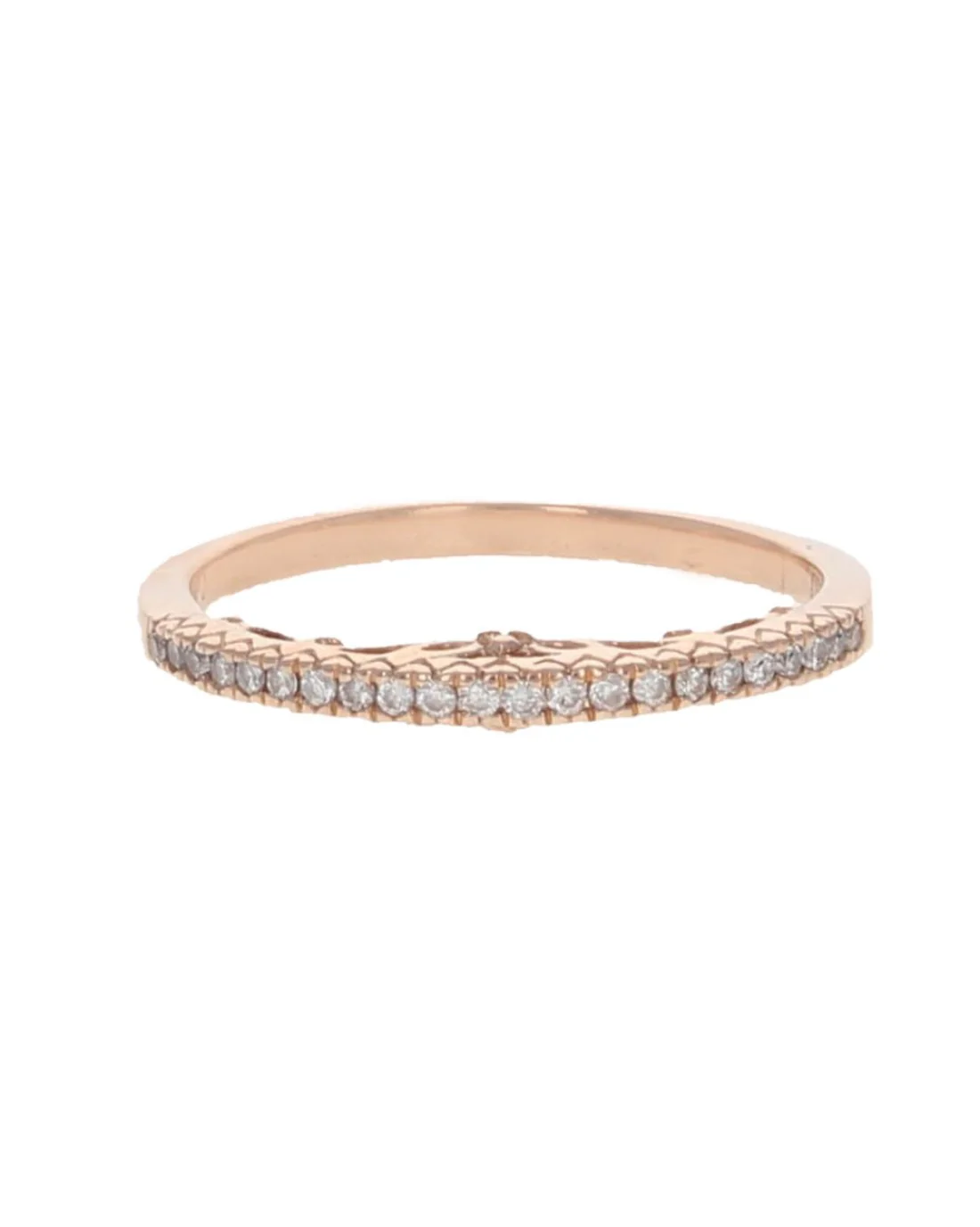 Thin Diamond Band in Rose Gold - Image 2