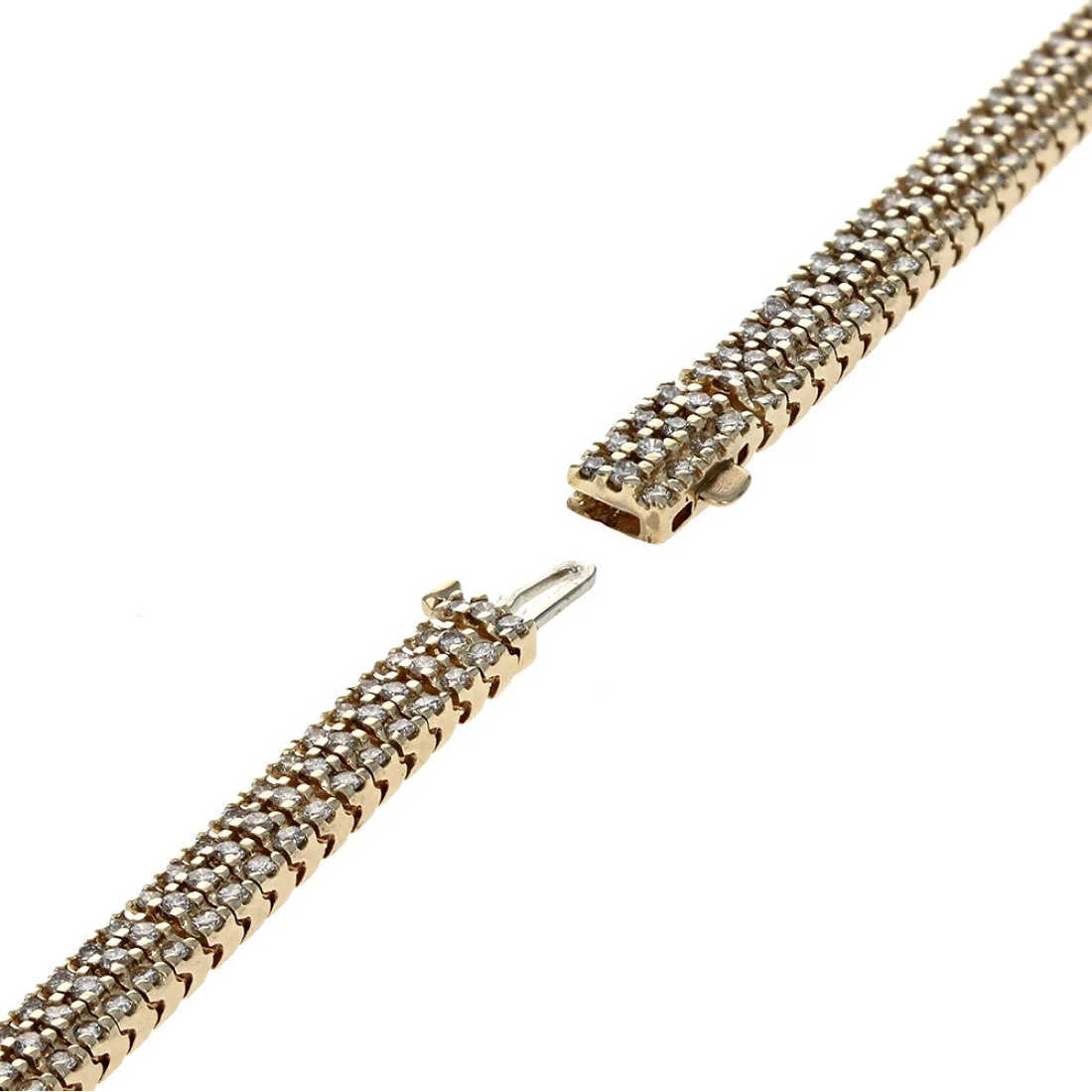 Three Row Diamond Pave Bracelet - Image 2