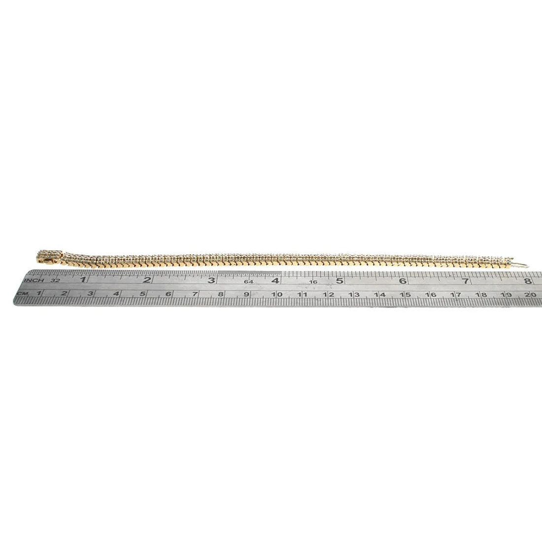 Three Row Diamond Pave Bracelet - Image 3