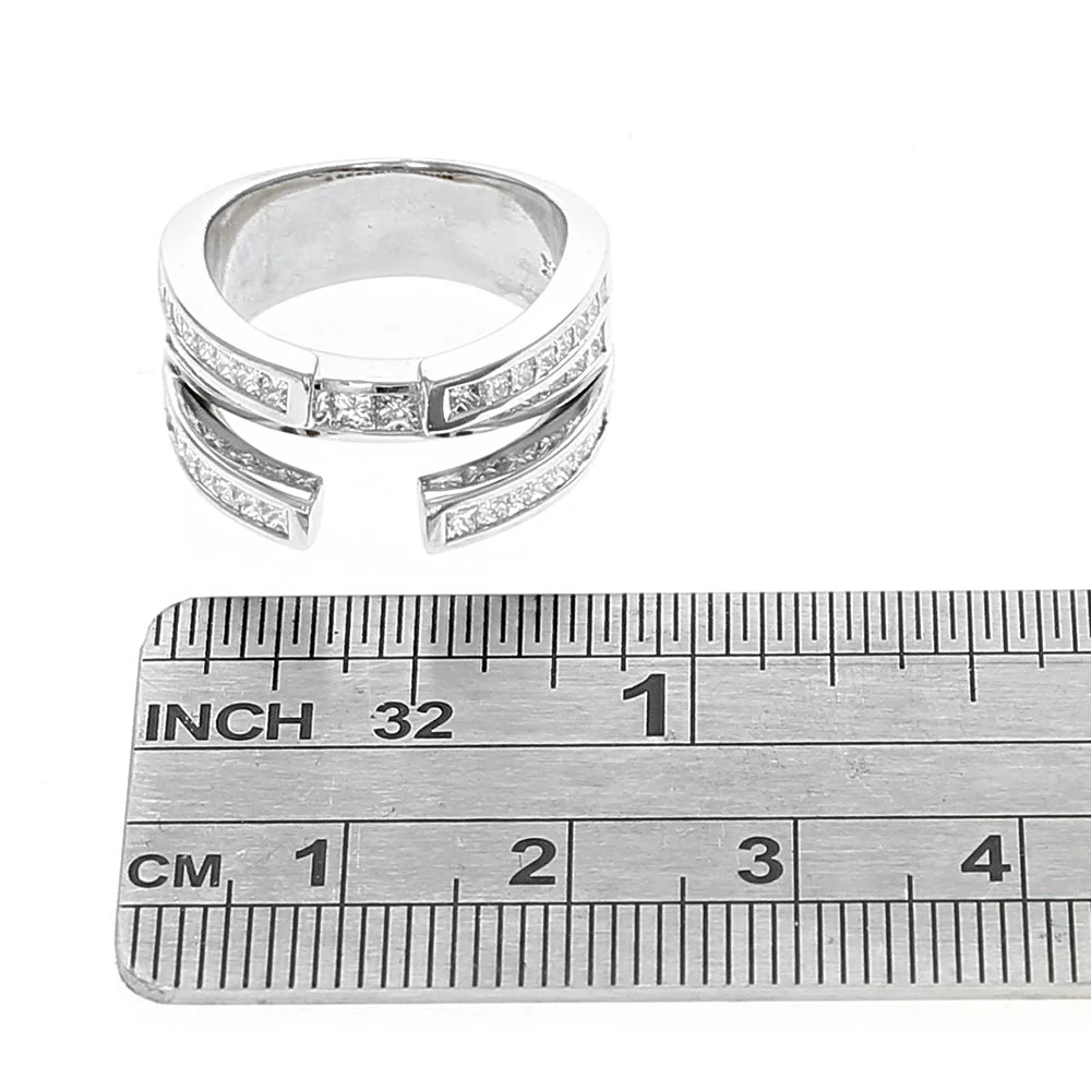 Three Row Princess Diamond Semi Mounting - Image 3