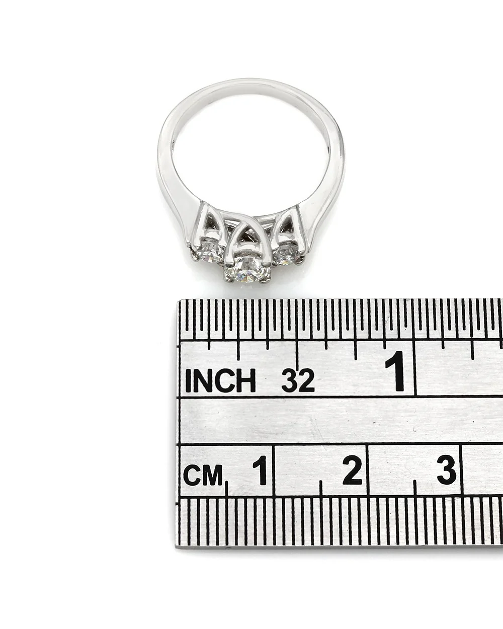 Three Stone Diamond Ring in Platinum - Image 3