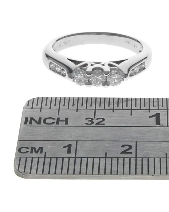Three Stone Diamond Wedding Ring - Image 3