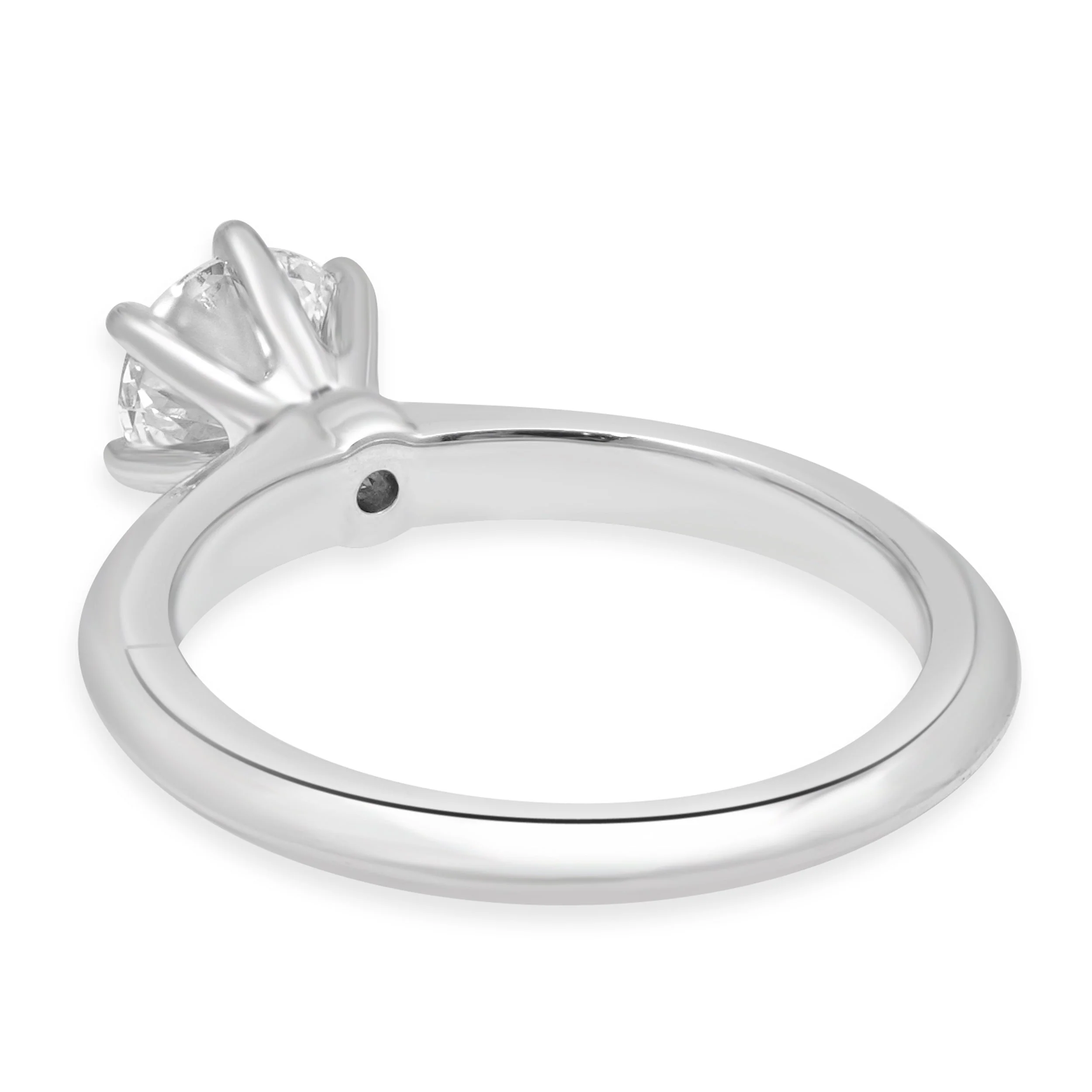 Tiffany & Co. Platinum 6-Prong Set Round Brilliant Cut Diamond Solitaire Engagement Ring - Image 4