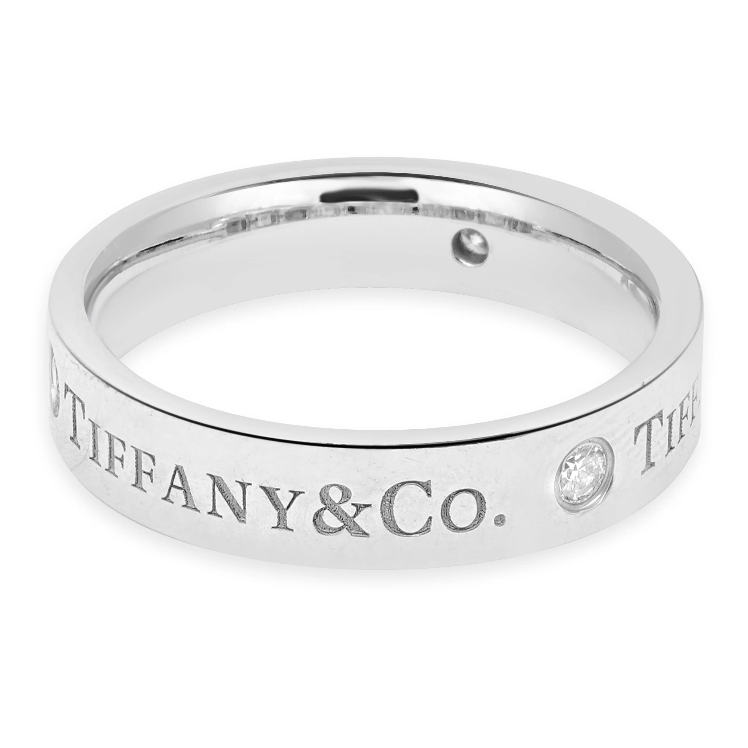 Tiffany & Co. Platinum Band Ring with Diamonds - Image 2