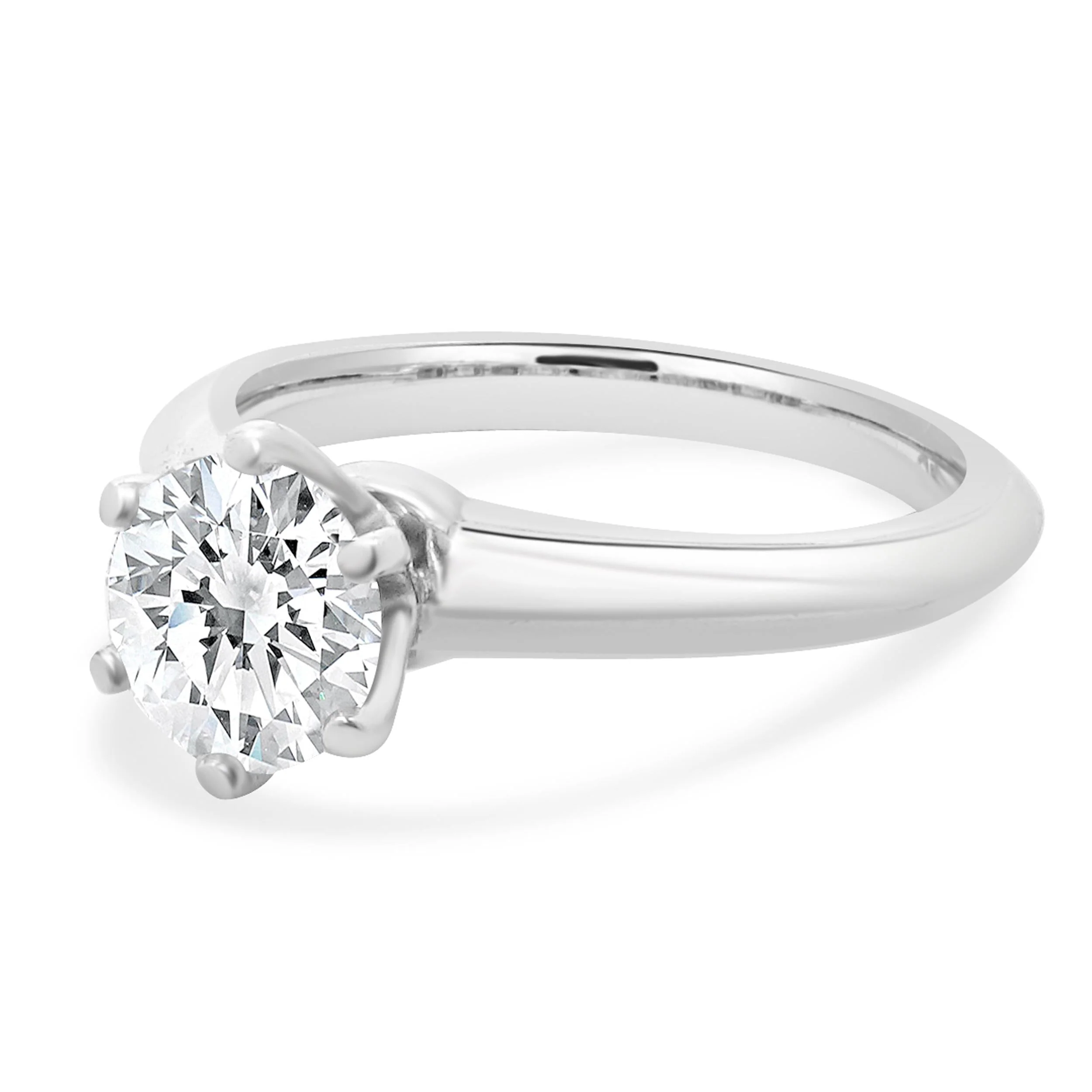 Tiffany & Co. Platinum Diamond Solitaire Engagement Ring - Image 2