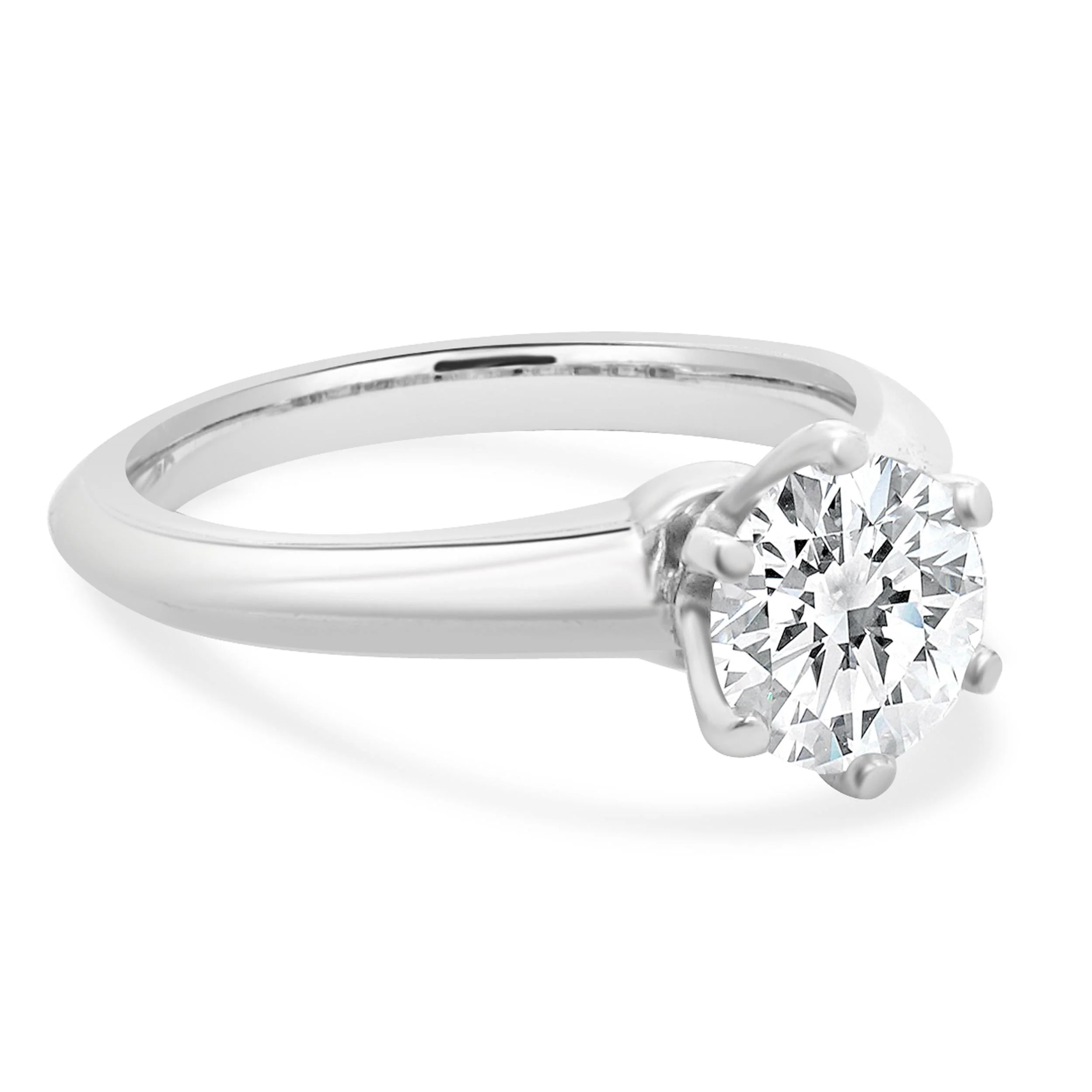 Tiffany & Co. Platinum Diamond Solitaire Engagement Ring - Image 3