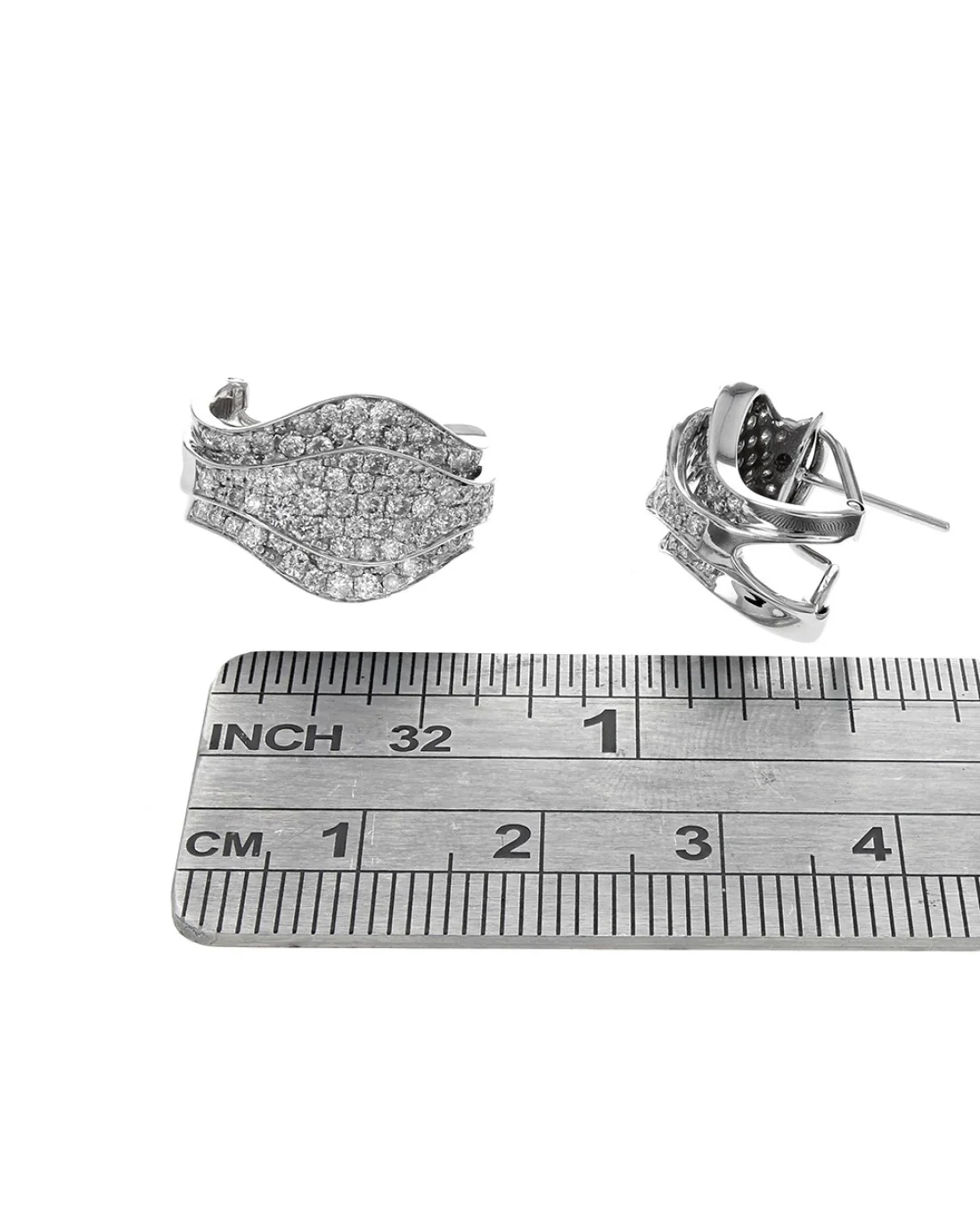 Two Tiered Diamond fashion Earrings - Image 3