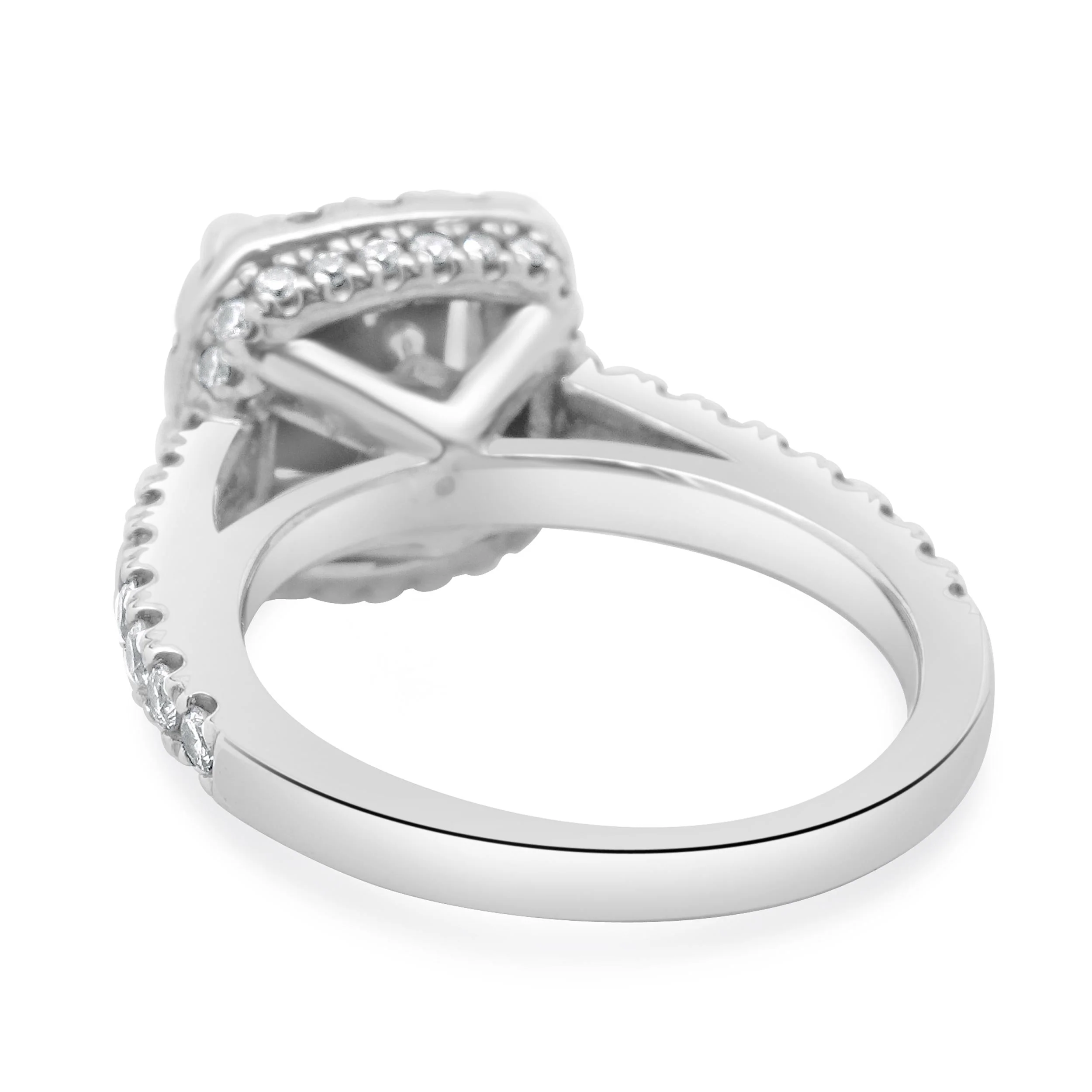 Vera Wang 14 Karat White Gold Princess Cut Diamond Engagement Ring - Image 3