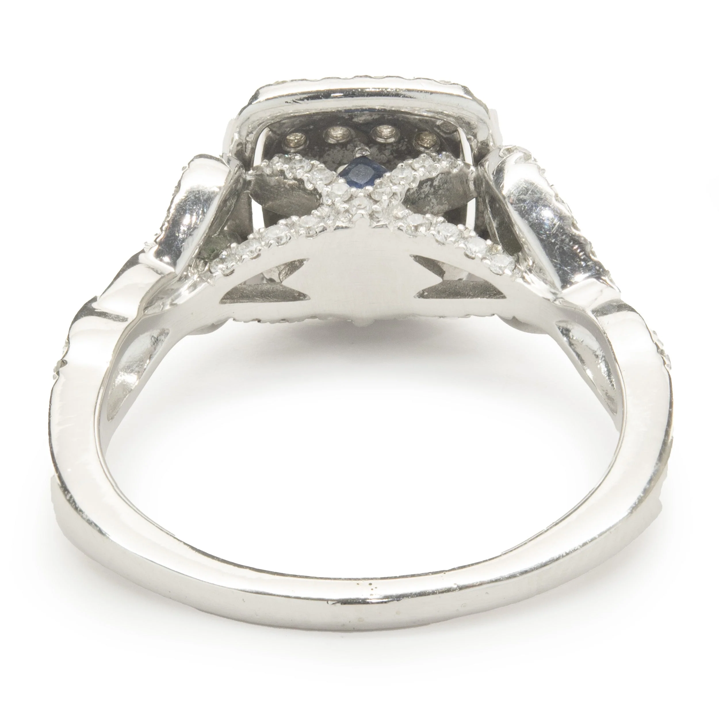 Vera Wang 14 Karat White Gold Princess Cut Diamond Engagement Ring - Image 3